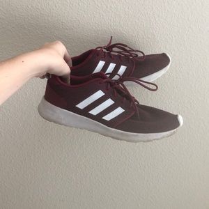 Adidas Maroon Cloudfoam Tennis Shoes
